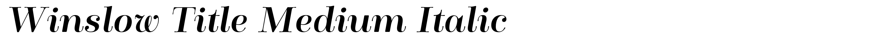 Winslow Title Medium Italic